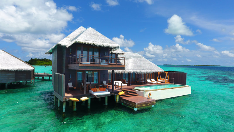Luxury overwater bungalow villa
